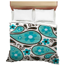 Cool Blue Paisley Bedding 16822557