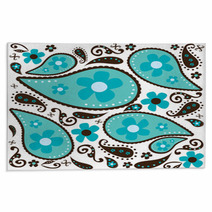 Cool Blue Paisley Rugs 16822557