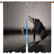 Cool Breakdancing Style Window Curtains 43199247