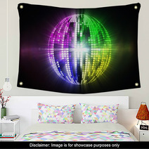 Cool Disco Ball Design Wall Art 62445758
