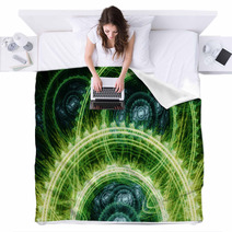 Cool Green Abstract Background Blankets 63050521