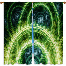 Cool Green Abstract Background Window Curtains 63050521