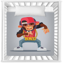 Cool Monkey Rapper Character In Modern Clothes Vector Flat Cartoon Illustration Nursery Decor 137578430
