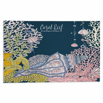 Coral Reef Collection Underwater World Corals And Fish Rugs 121504900