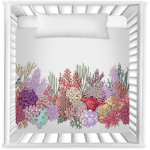Coral Reef Line Horizontal Pattern Nursery Decor 151840180