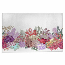 Coral Reef Line Horizontal Pattern Rugs 151840180
