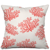 Corals Seamless Pattern Pillows 124879194