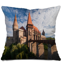 Corvin's (or Hunyadi) Castle In Hunedoara, Romania Pillows 49323598