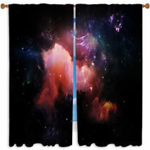 Cosmic Nebula Window Curtains 64300973
