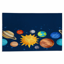 Cosmic Seamless Pattern With Planets Of The Solar System. Rugs 71542710