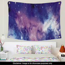 Cosmos Banner With Stars Wall Art 74367086