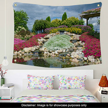 Country Waterfalls In Rock Garden Wall Art 55164523