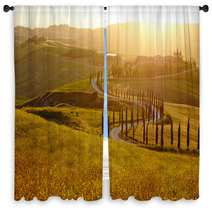 Countryside, San Quirico D`Orcia , Tuscany, Italy Window Curtains 65618968