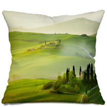 Countryside, San Quirico´Orcia , Tuscany, Italy Pillows 54529677