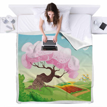 Countryside. Vector And Cartoon Landscape. Blankets 20891296