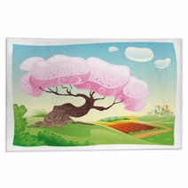 Countryside. Vector And Cartoon Landscape. Rugs 20891296