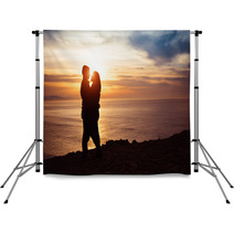 Couple In Love At Sunset Backdrops 62647479