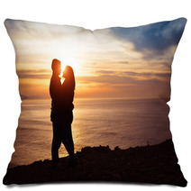 Couple In Love At Sunset Pillows 62647479