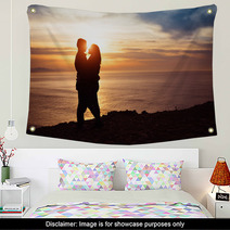 Couple In Love At Sunset Wall Art 62647479