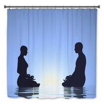 Couple Meditation - 3D Render Bath Decor 61455889