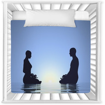 Couple Meditation - 3D Render Nursery Decor 61455889