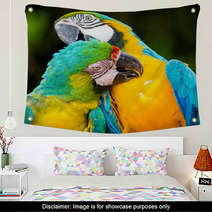 Couple Of Macaw Parrots In Nature Wall Art 66228367