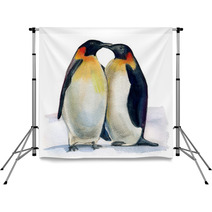 Couple Of Penguins Backdrops 55220722