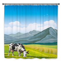 Cow And Green Meadow Bath Decor 66630711