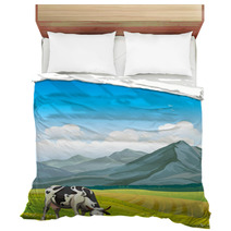 Cow And Green Meadow Bedding 66630711