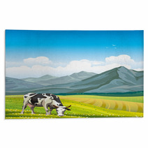 Cow And Green Meadow Rugs 66630711