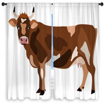 Cow Window Curtains 67378085