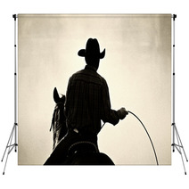 Cowboy At The Rodeo - Shot Backlit Against Dust, Added Grain Backdrops 3668223