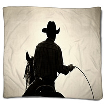 Cowboy At The Rodeo - Shot Backlit Against Dust, Added Grain Blankets 3668223