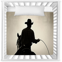 Cowboy At The Rodeo - Shot Backlit Against Dust, Added Grain Nursery Decor 3668223