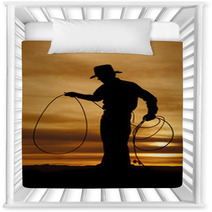 Cowboy Silhouette Hold Rope Loop Nursery Decor 54781537