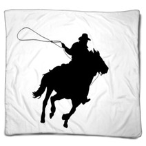 Cowboy (vettoriale) Blankets 13041103