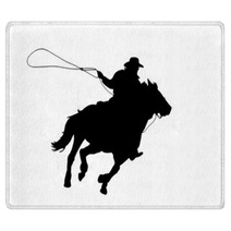 Cowboy (vettoriale) Rugs 13041103
