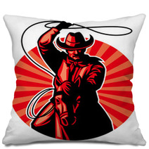 Cowboy With Lasso Pillows 70972656