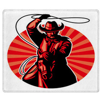 Cowboy With Lasso Rugs 70972656