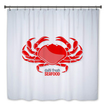 Crab Seafood Menu Background Bath Decor 80649790