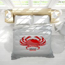 Crab Seafood Menu Background Bedding 80649790