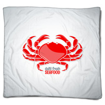Crab Seafood Menu Background Blankets 80649790