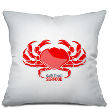 Crab Seafood Menu Background Pillows 80649790