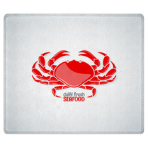 Crab Seafood Menu Background Rugs 80649790