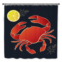 Crab With Lemon And Dill Bath Decor 80935263