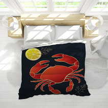 Crab With Lemon And Dill Bedding 80935263