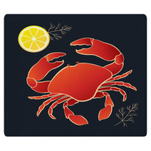 Crab With Lemon And Dill Rugs 80935263