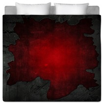 Cracked Concrete And Red Grunge Background Bedding 53724550
