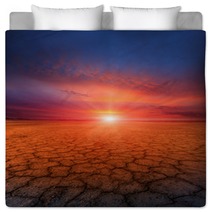 Cracked Earth And Sunset Bedding 70276816