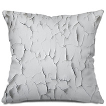Cracked Flaking White Paint, Background Texture Pillows 92319505